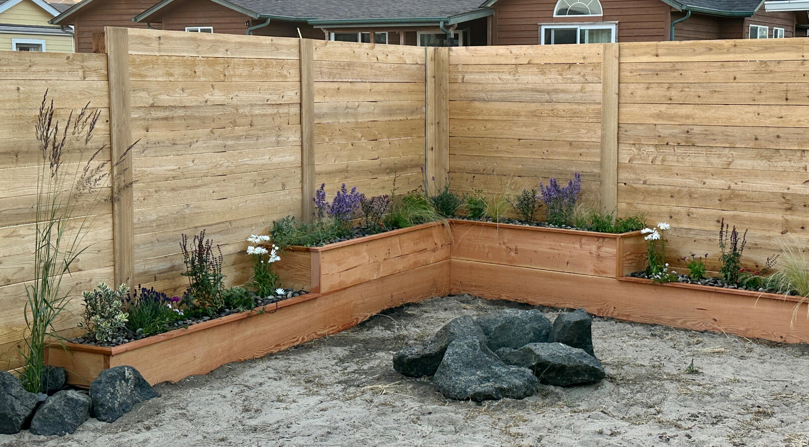 Fencing and planter boxes Fencing and planter boxes